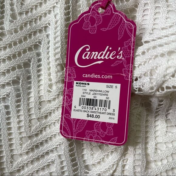 NWT Candie’s White Summer Sleeveless Mini Dress size 5 - Picture 4 of 8